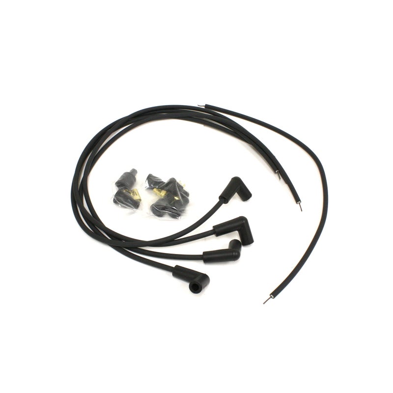 Pertronix 704190 Flame-Thrower Black Universal 90 Degree 4 Cylinder Spark Plug Wire